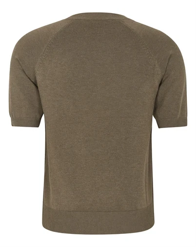 Soft Rebels - SRMaria SS O-Neck Strik - Sepia Melange